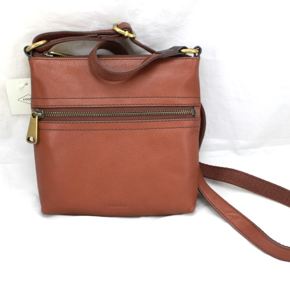 FOSSIL VOYAGER SM XBODY Handbag Ladies Leather - Picture 1 of 8